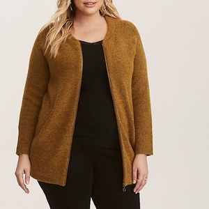 Torrid Marigold Marled Teddy Bear Coat